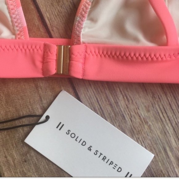 SOLID & STRIPED Pink & White Gingham Bikini Set NEW - Picture 5 of 9